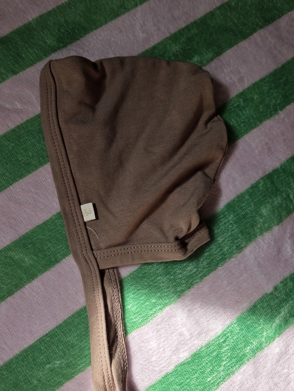 Jax & Lennon Brown Cotton Bonnet